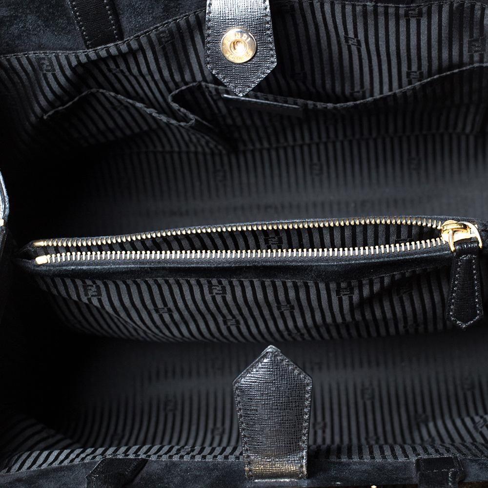 Fendi Tote media 2jours in pelle nera 2