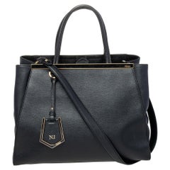 Fendi Black Leather Medium 2jours Tote