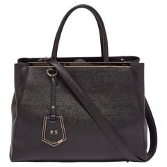 Fendi Black Leather Medium 2Jours Tote