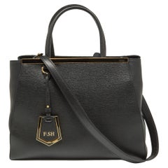 Fendi Black Leather Medium 2Jours Tote