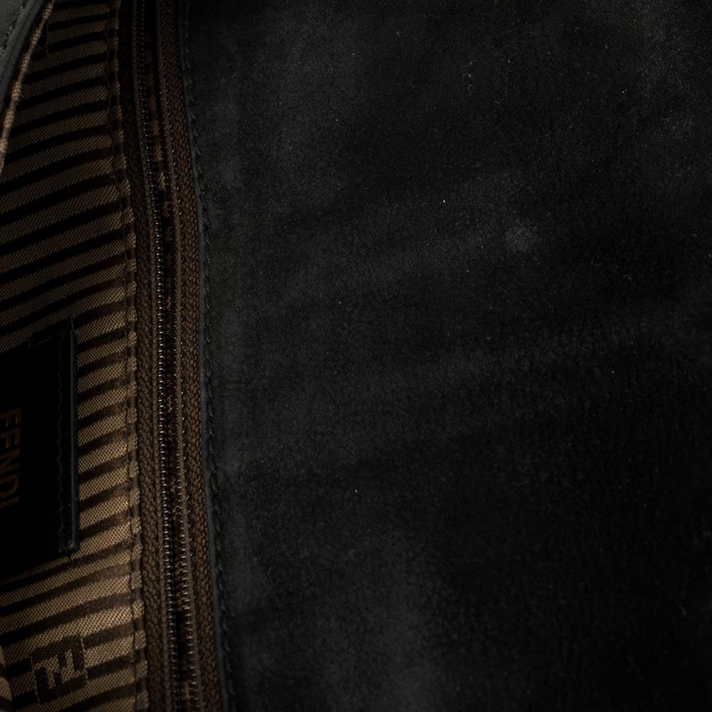 Fendi Black Leather Medium Anna Shoulder Bag 10