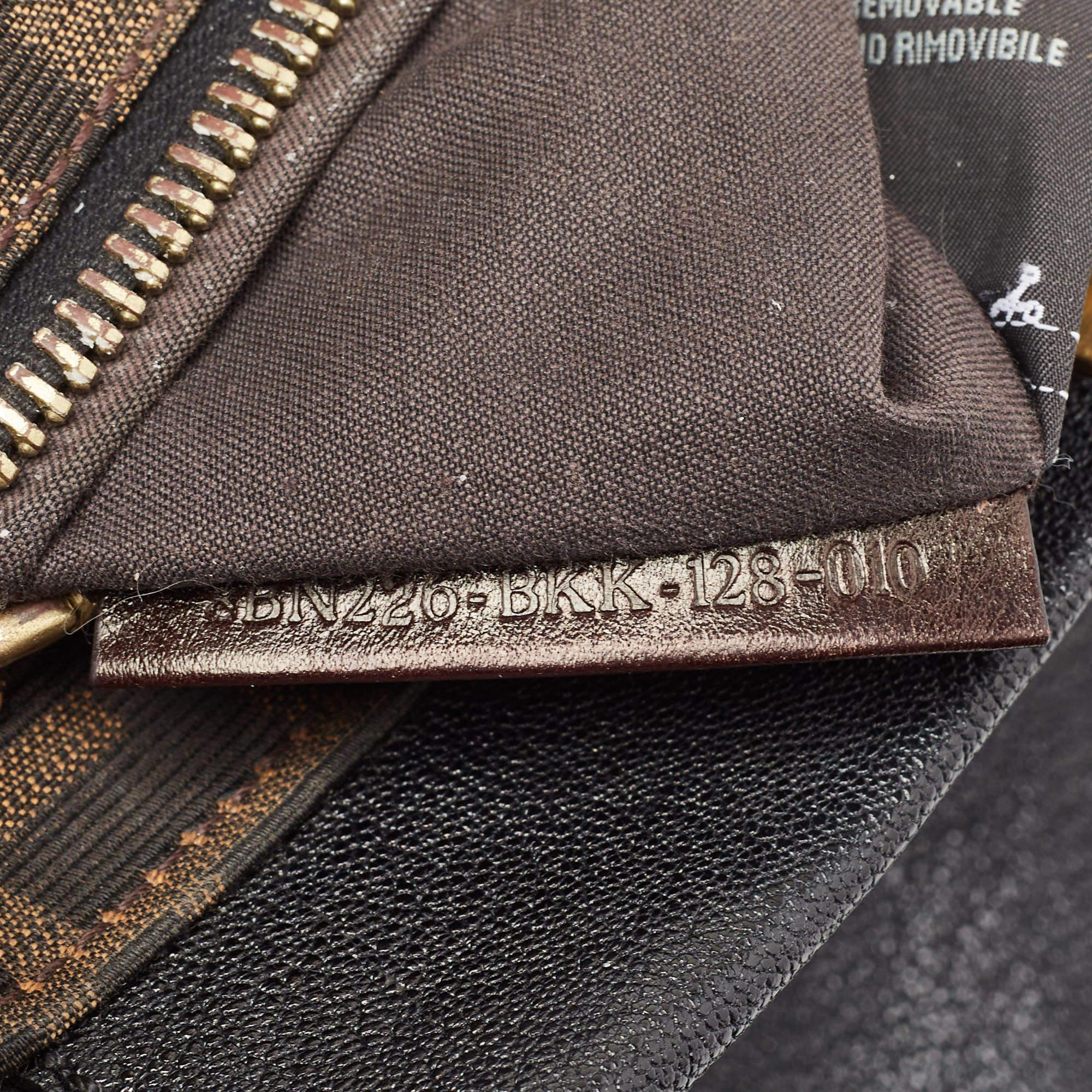 Fendi Black Leather Medium Peekaboo Top Handle Bag 7