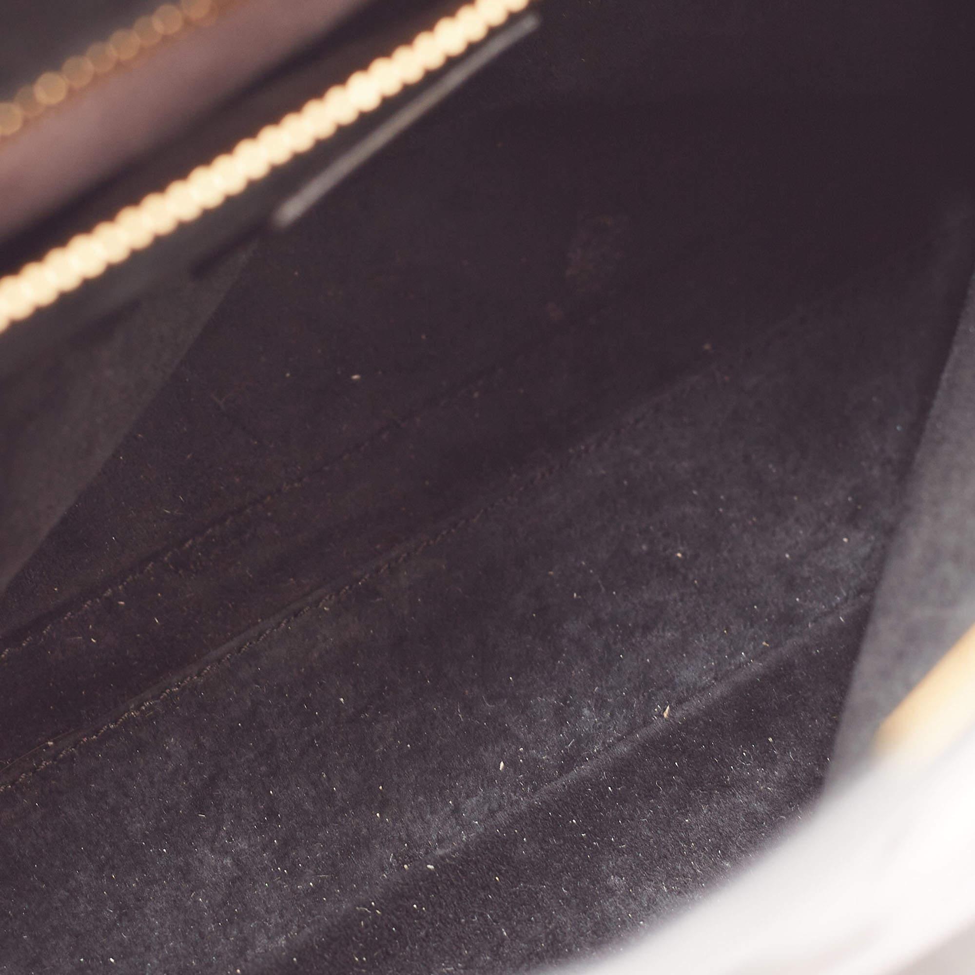 Fendi Black Leather Medium Peekaboo Top Handle Bag 13