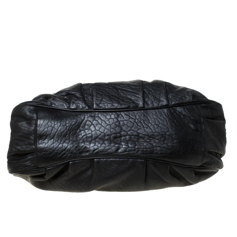 Fendi Black Leather Mia Chain Tote 4