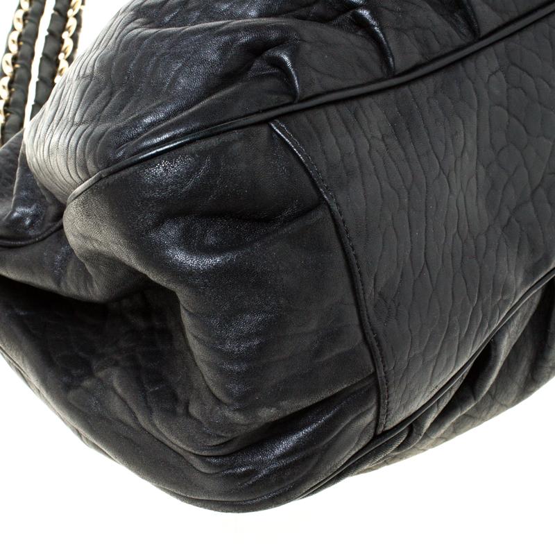 Fendi Black Leather Mia Chain Tote 3