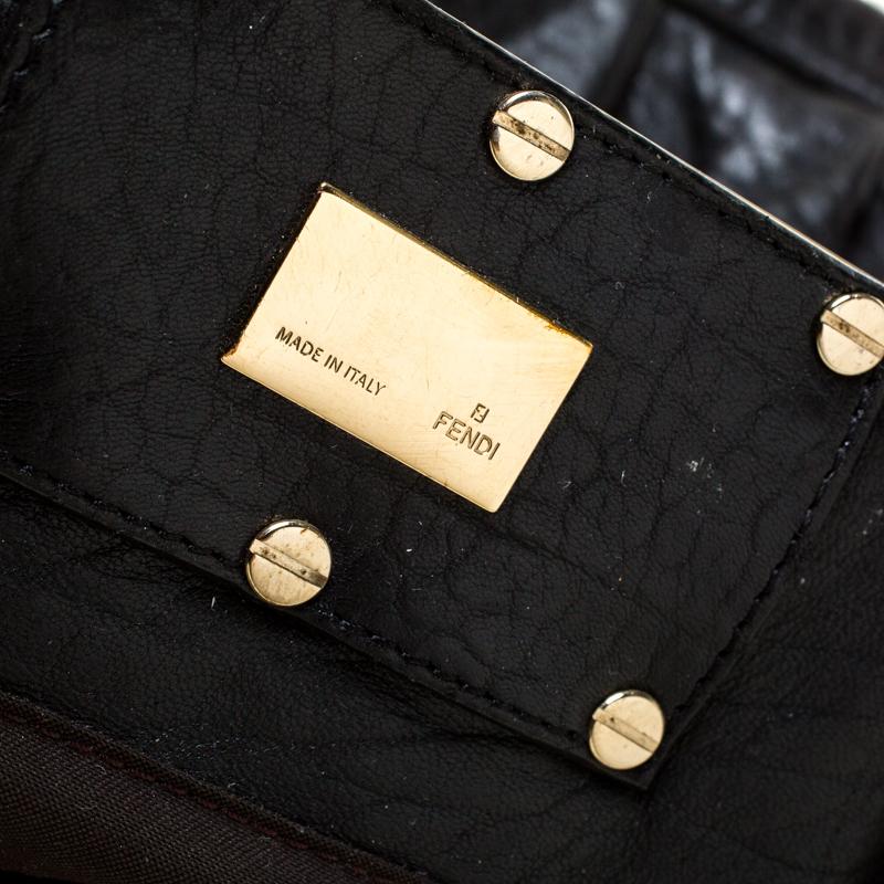 Fendi Black Leather Mia Shoulder Bag 4