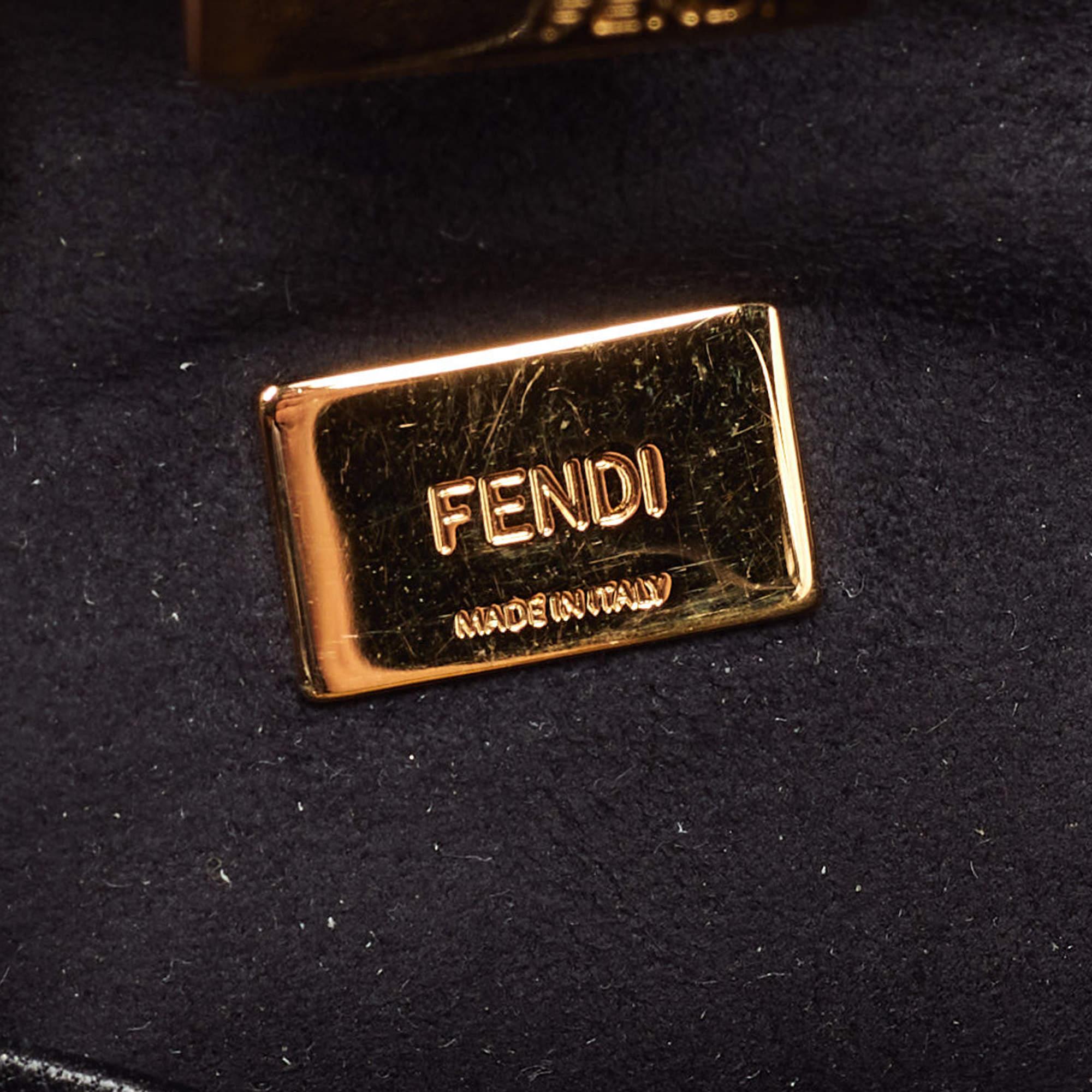 Fendi Black Leather Micro Peekaboo Crossbody Bag 8