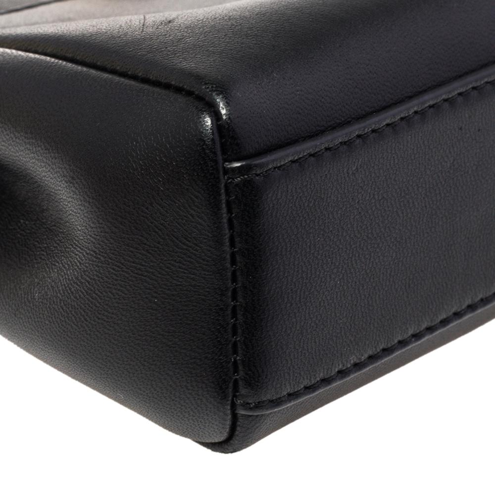 Fendi Black Leather Micro Peekaboo Crossbody Bag 3
