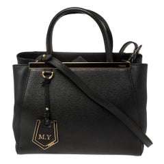 Fendi Black Leather Mini 2jours Tote