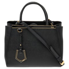 Fendi Mini 2jours Tote in pelle nera