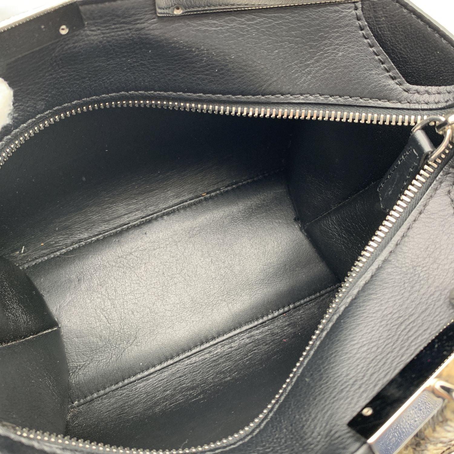 Fendi Black Leather Mini 3Jours Bag Contrast Details with Straps 2