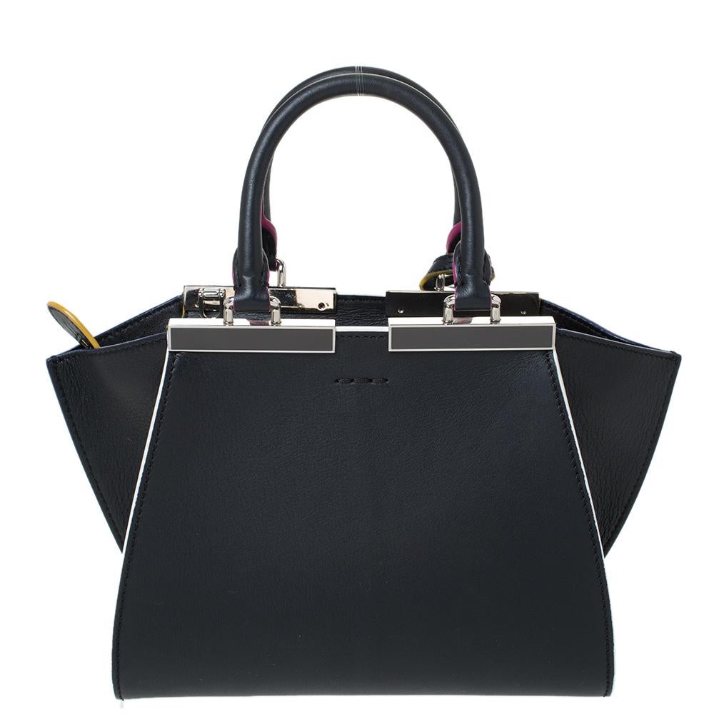 Fendi Black Leather Mini 3Jours Tote 6