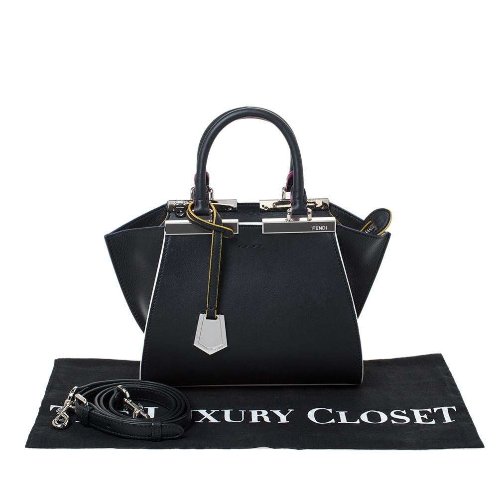 Fendi Black Leather Mini 3Jours Tote 8