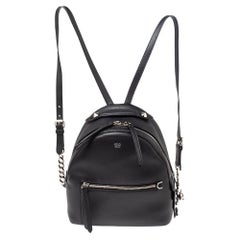 Fendi Black Leather Mini By The Way Backpack