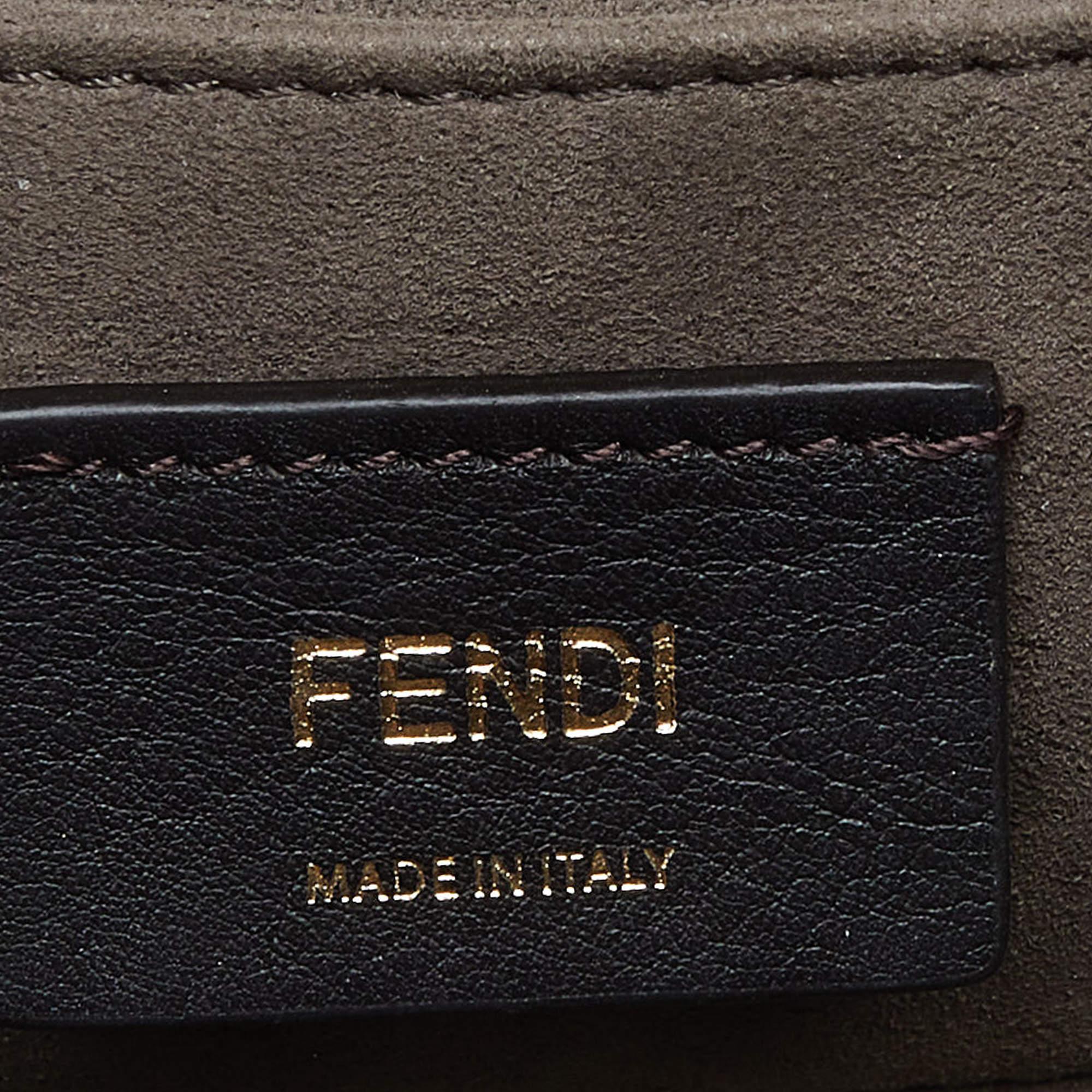 Fendi Black Leather Mini Kan I Shoulder Bag 5