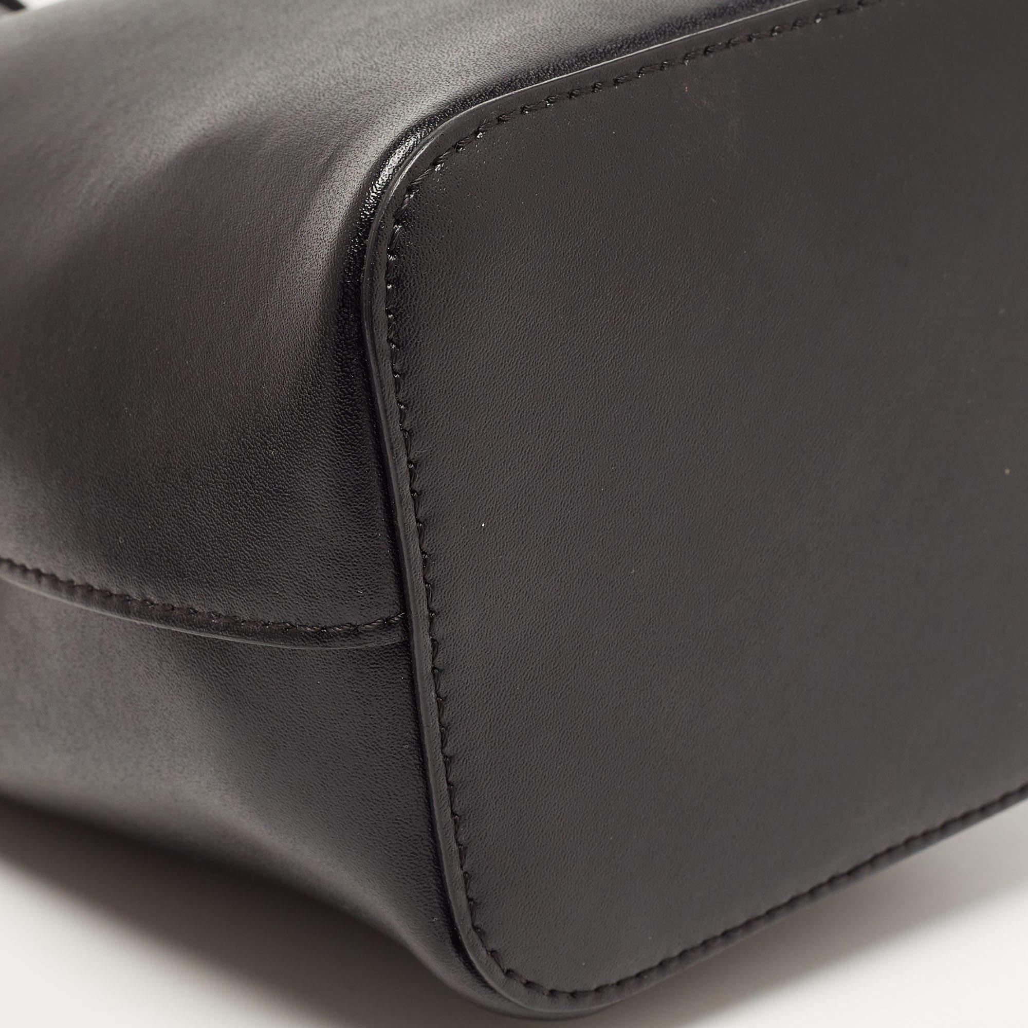 Fendi Black Leather Mini Mon Tresor Bucket Bag 7