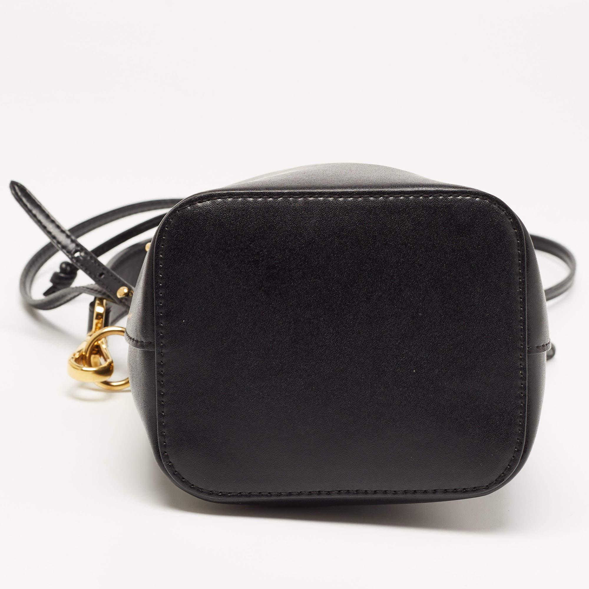 Fendi Black Leather Mini Mon Tresor Bucket Bag 1