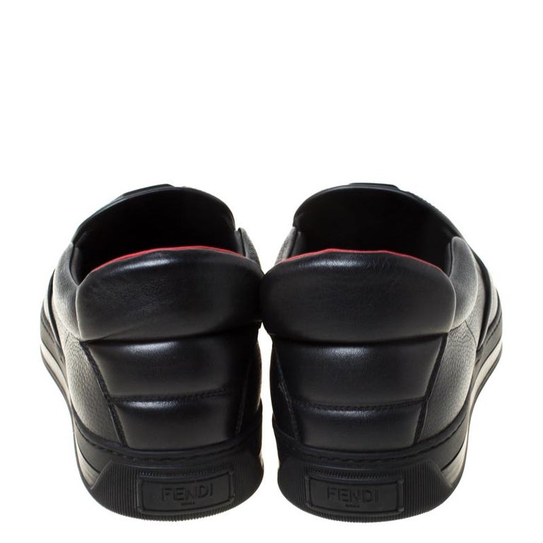 FENDI suede Monster Bugs Slip-on shoes black 6