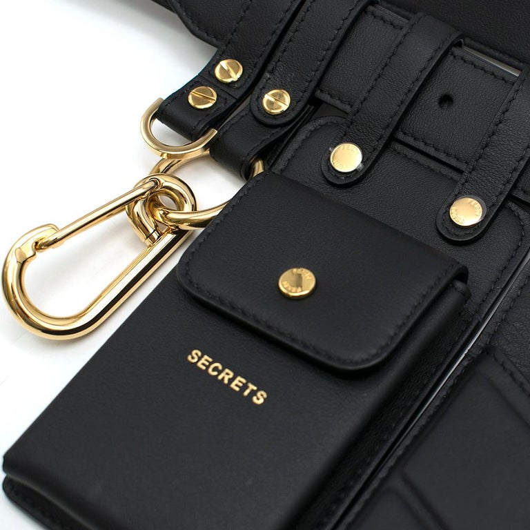 Fendi Black Leather Multi-Tool Belt Bag - New Season One size at ...