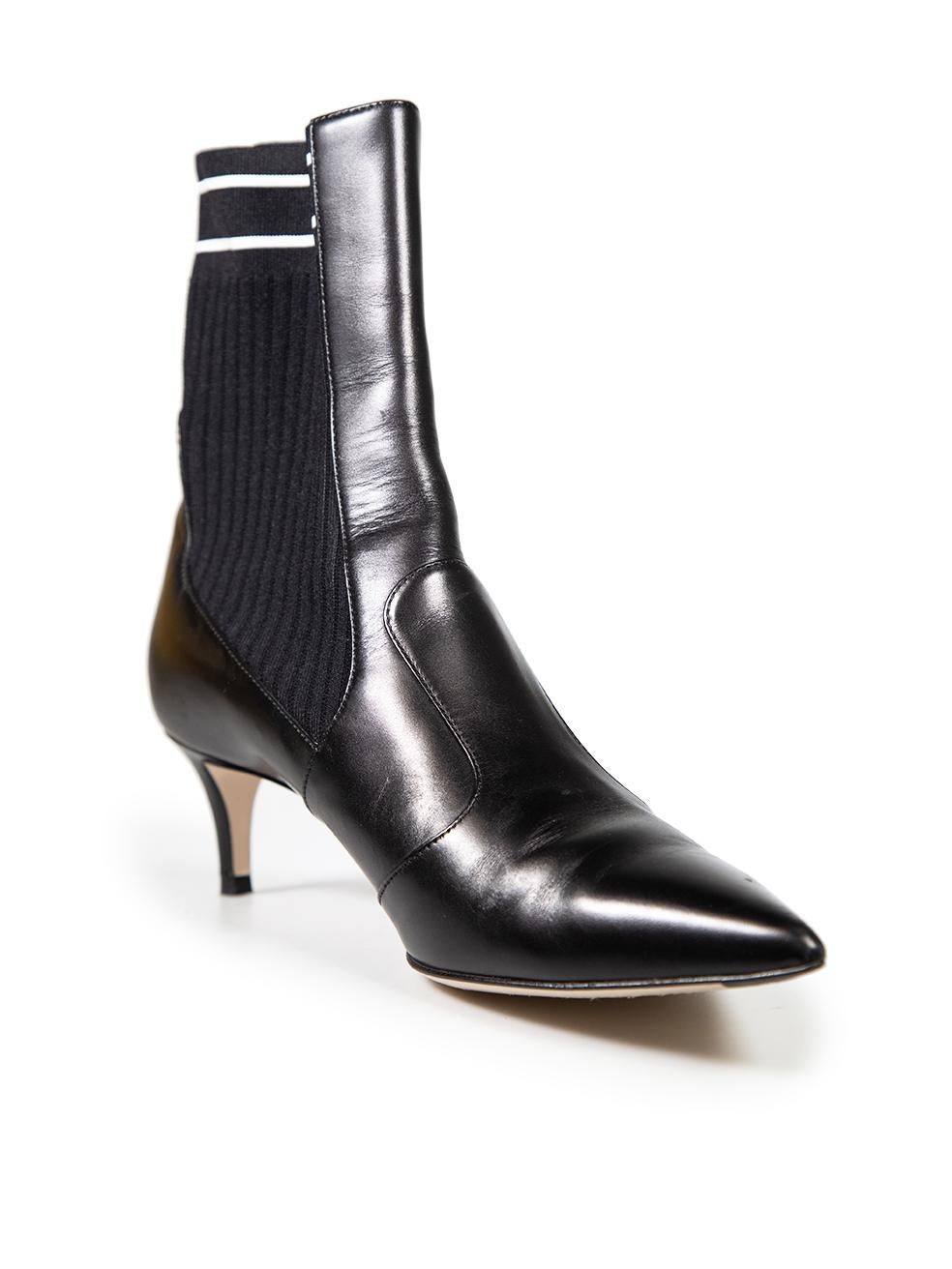 CONDITION is Very good. Minimal wear to the boots is evident. Abrasion across all leather areas on both shoes. General creasing to the leather on the vamp of both shoes on this used Fendi designer resale item. This pair of shoes comes with the