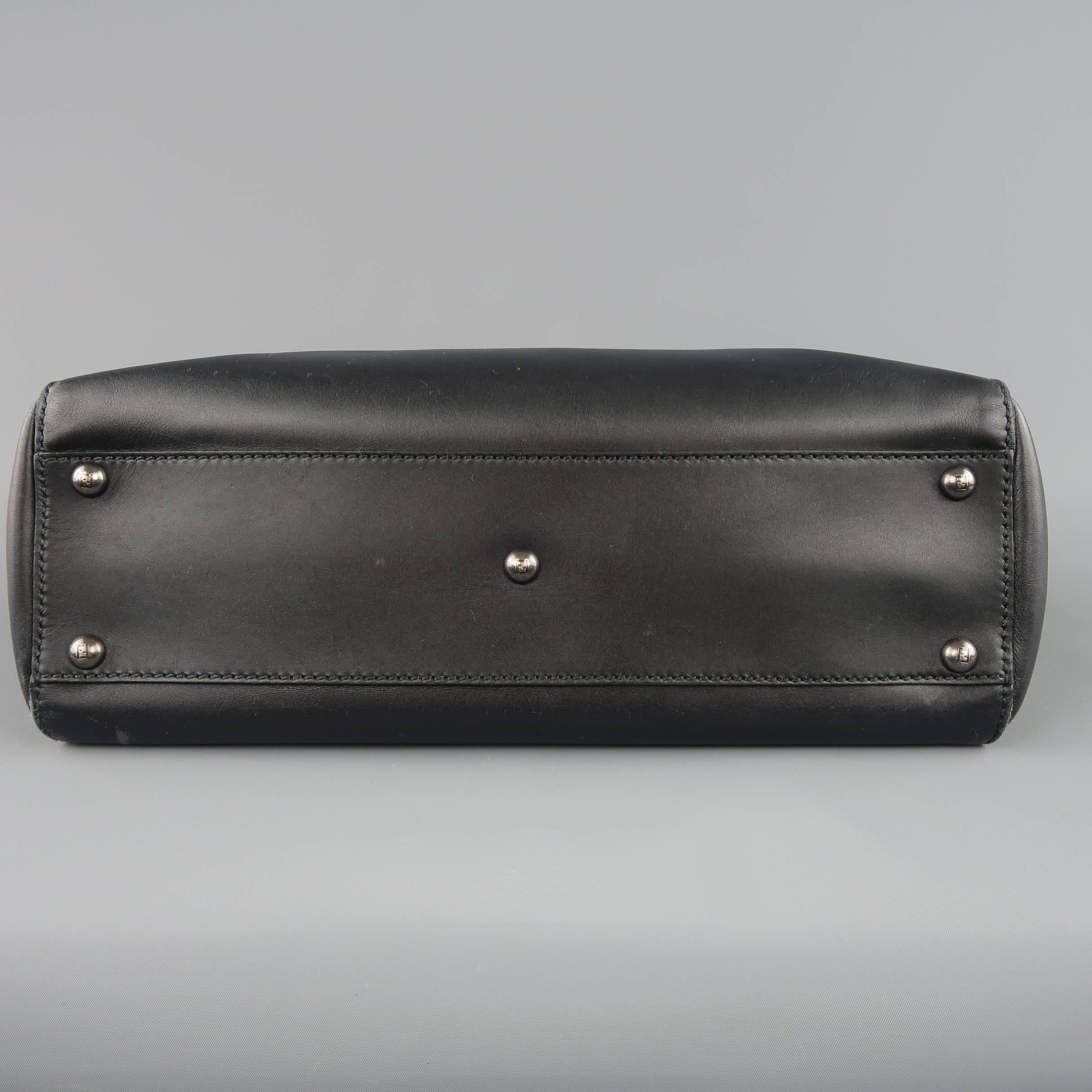 Fendi Black Leather Peekaboo Medium Handbag 6