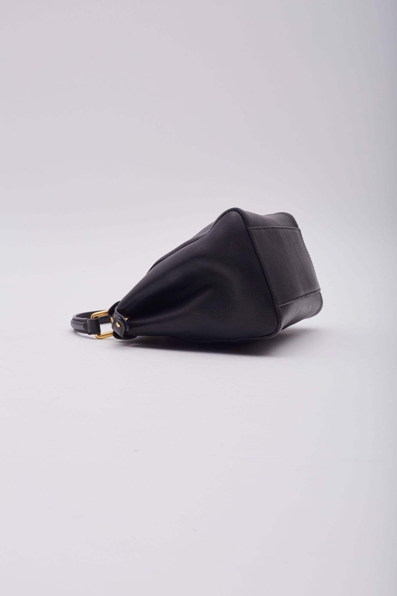 Fendi Black Leather Peekaboo Mini Top Handle Bag 3