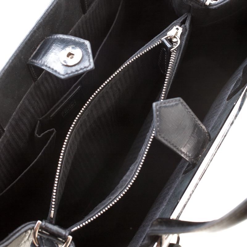 Fendi Black Leather Petite 2Jours Tote 4