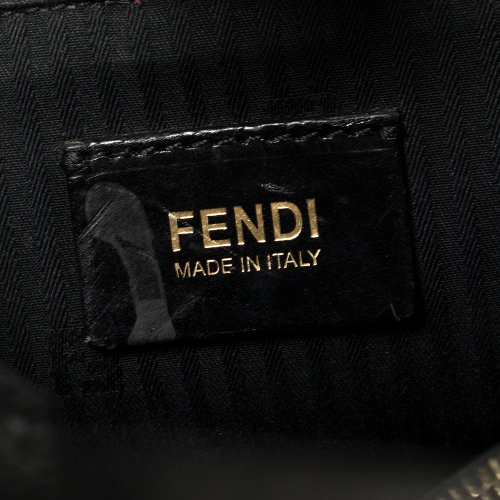 Fendi Black Leather Petite Sac 2jours Tote In Good Condition In Dubai, Al Qouz 2