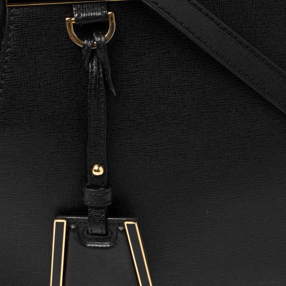 Fendi Black Leather Petite Sac 2jours Tote 2