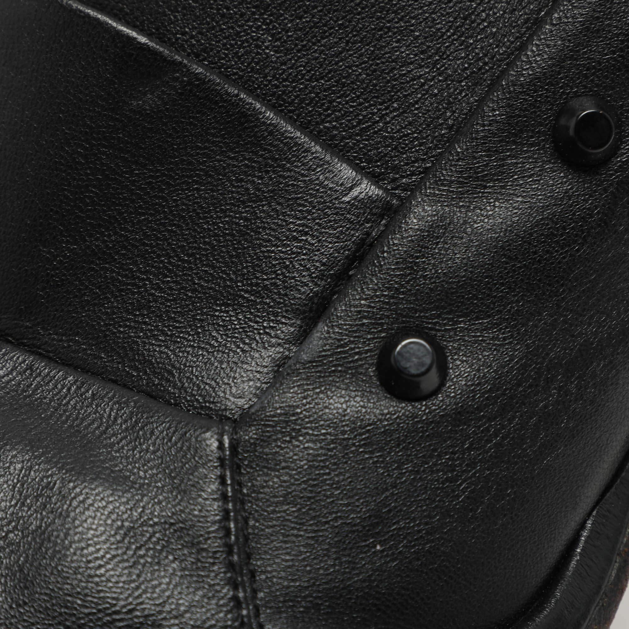 Noir Fendi - Bottines Polifonia en cuir noir - Taille 36,5 en vente