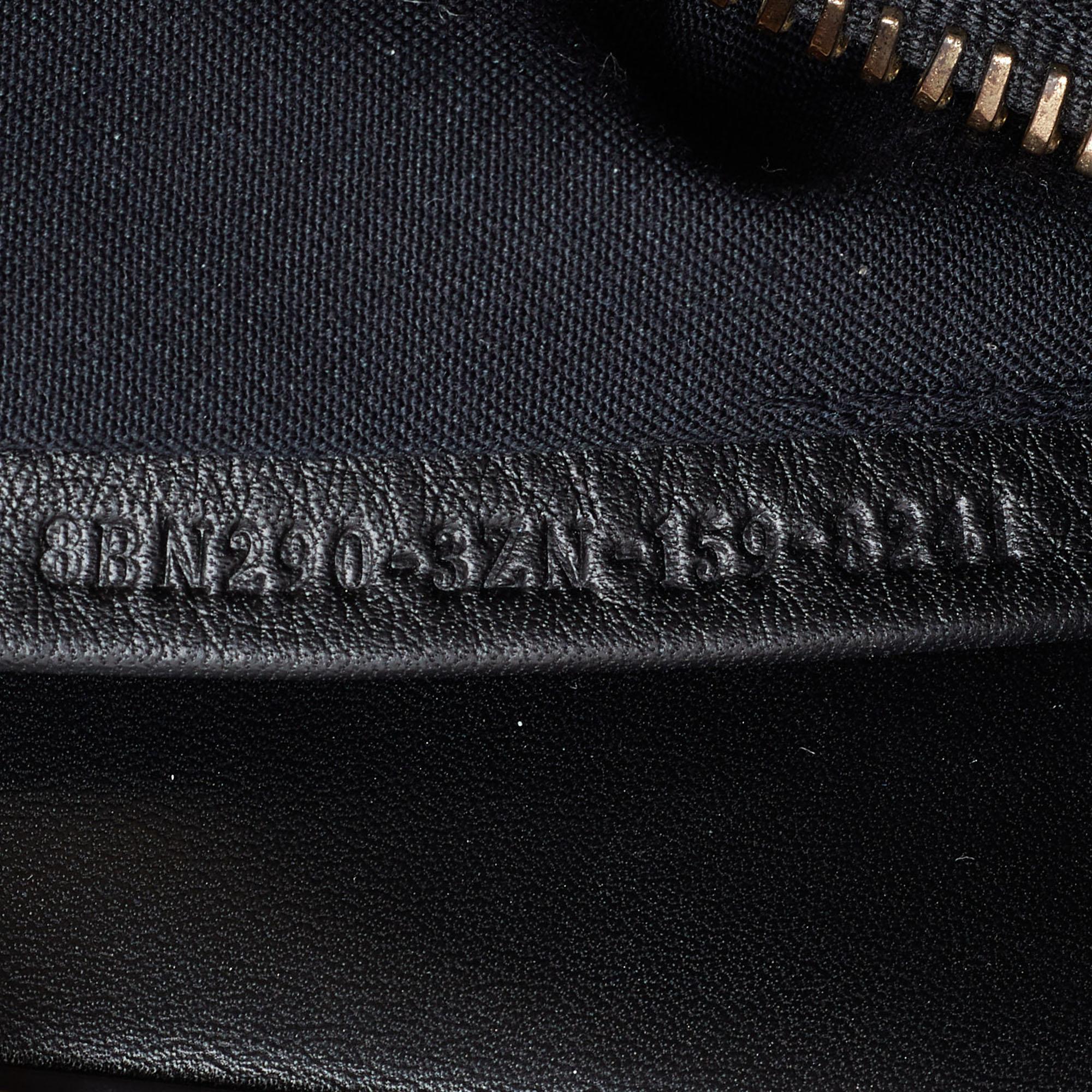 Fendi Black Leather Regular Peekaboo Top Handle Bag 7