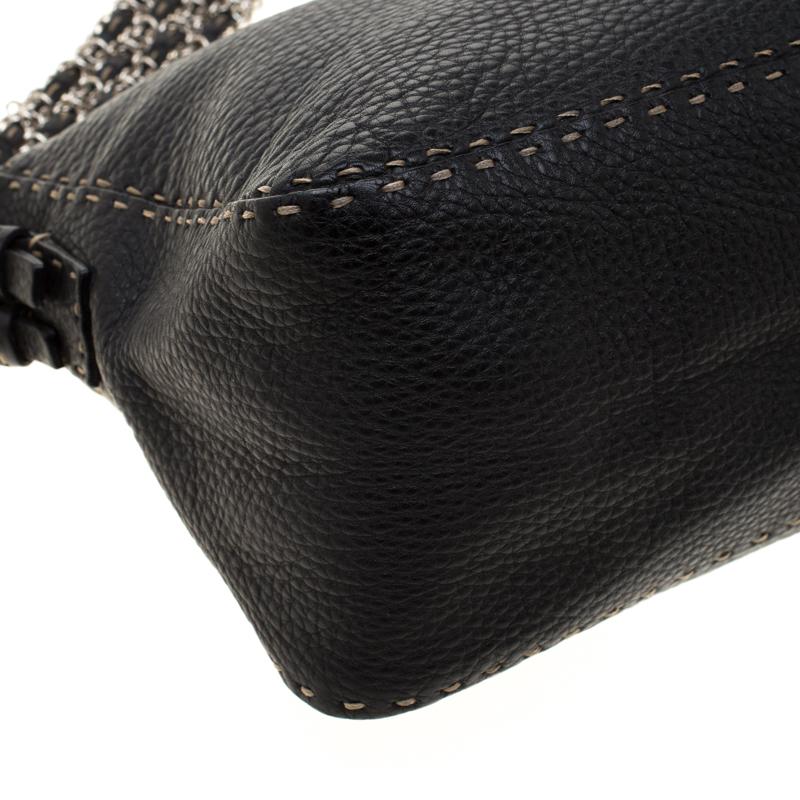 Fendi Black Leather Shoulder Bag 6