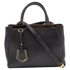 Fendi Black Leather Small 2Jours Tote