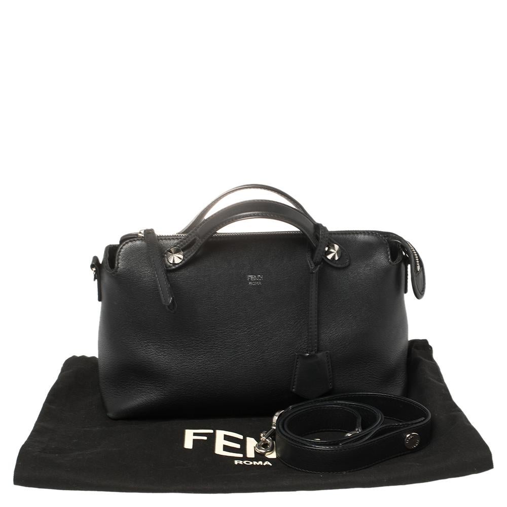 Fendi Black Leather Small By The Way Boston Bag 8