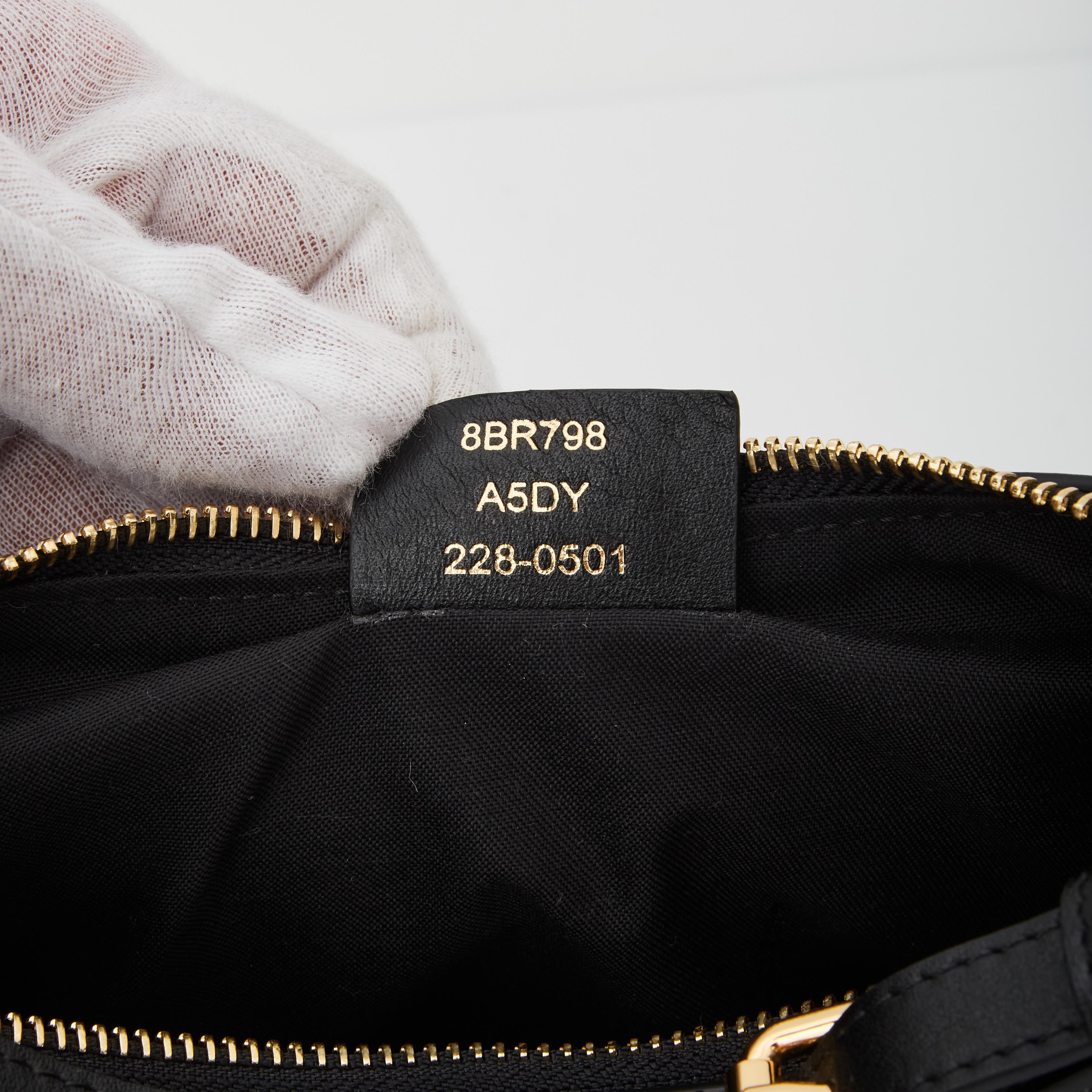Fendi Black Leather Small Croissant Fendigraphy Hobo Bag Small 5