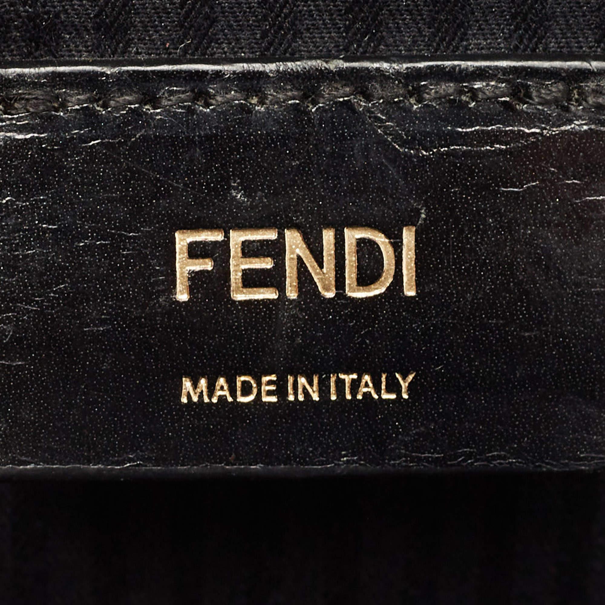 Fendi Black Leather Small Demi Jour Top Handle Bag 16
