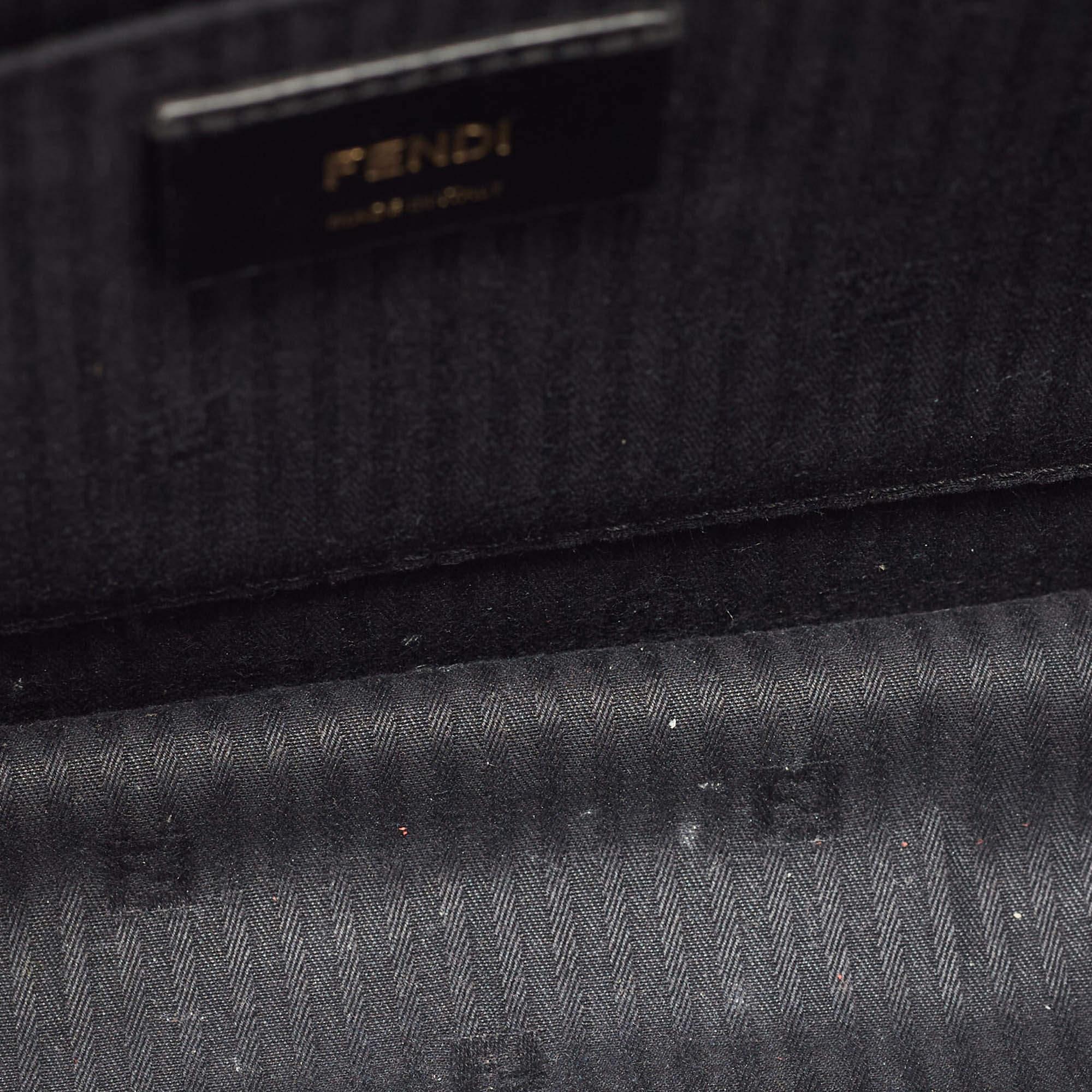 Fendi Black Leather Small Demi Jour Top Handle Bag 3