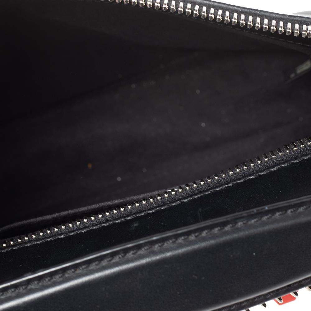 Fendi Black Leather Small Dotcom Shoulder Bag 3