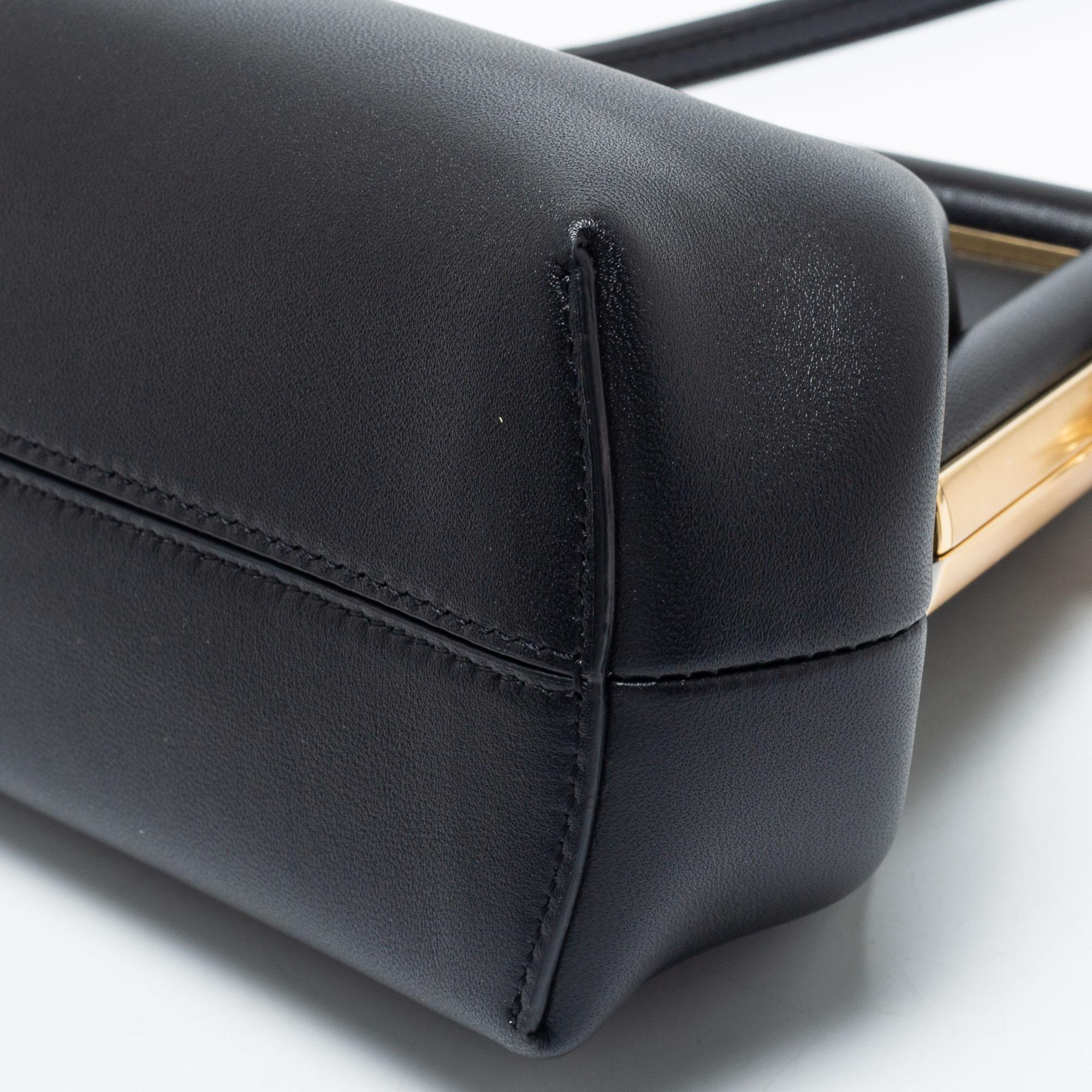 Fendi Black Leather Small Fendi First Shoulder Bag 7