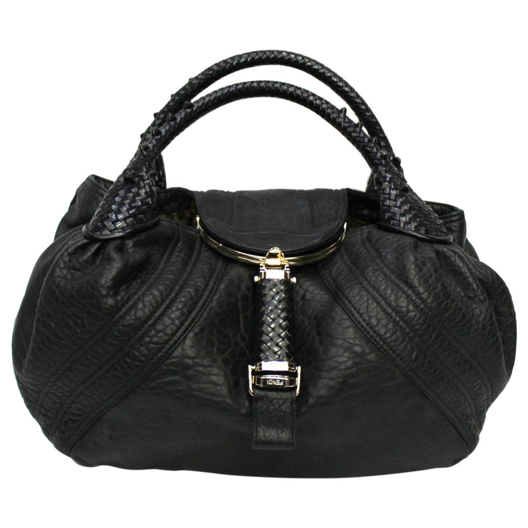 Fendi Black Leather Spy Bag