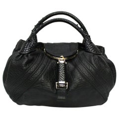 Used Fendi Black Leather Spy Bag