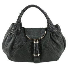 Fendi Black Leather Spy Bag Hobo 1130f21
