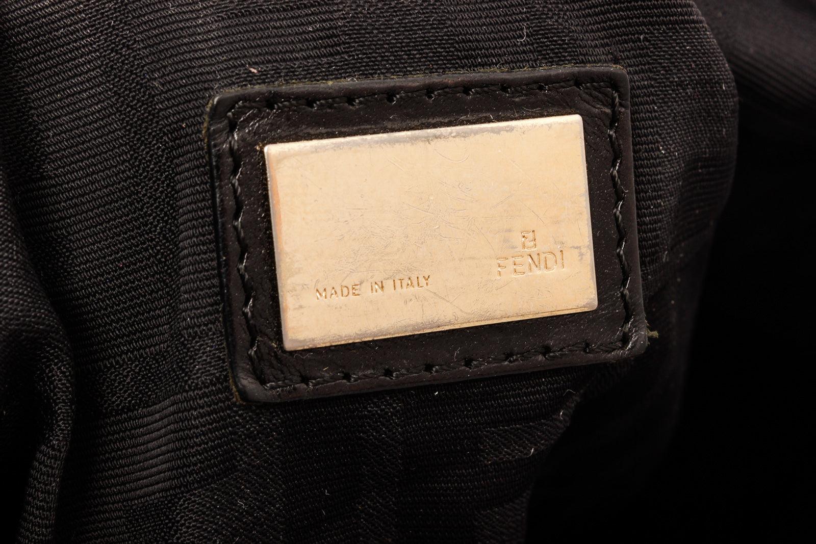 Women's Fendi Black Leather Spy Handbag