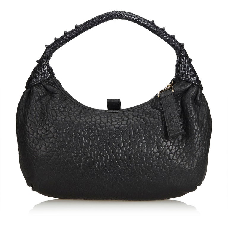 Fendi Black Leather Spy Hobo Bag at 1stDibs