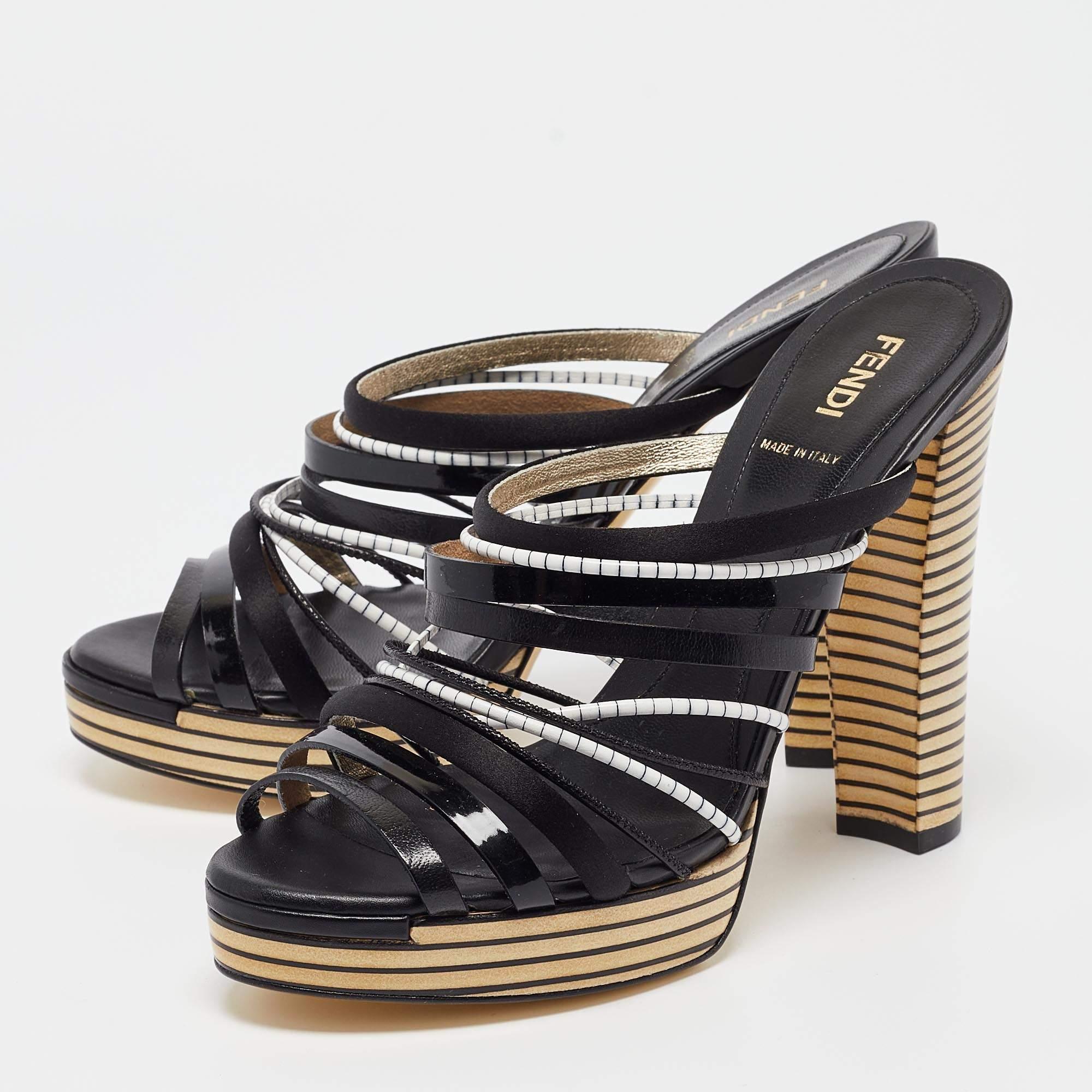Perfectly sewn and finished to ensure an elegant look and fit these Fendi platform slides are a purchase you'll love flaunting. They look great on the feet.