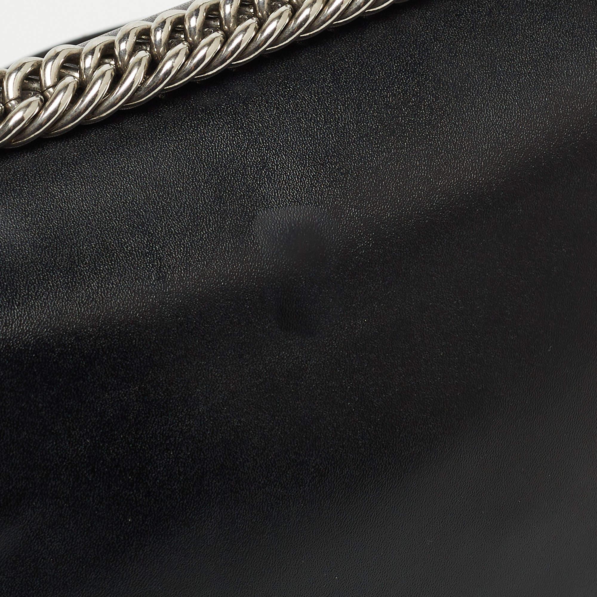 Fendi Black Leather Studded Mini Kan I Shoulder Bag For Sale 5