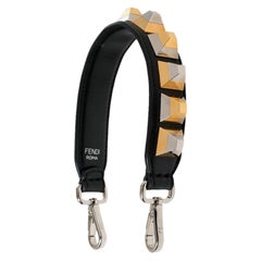 Fendi Black Leather Studded Mini You Bag Strap