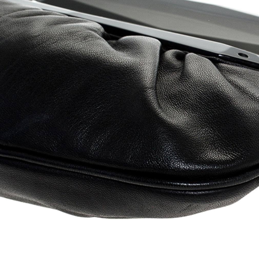 Fendi Black Leather To You Convertible Clutch 1
