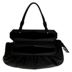 Fendi Black Leather To You Convertible Clutch