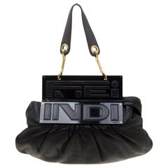 Fendi Black Leather To You Convertible Shoulder Bag